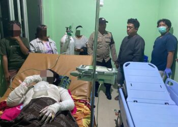 Korban pembakaran NLU menjalani perawatan di RSUD Sele Be Solu Kota Sorong.